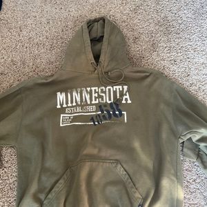 green hoodie
